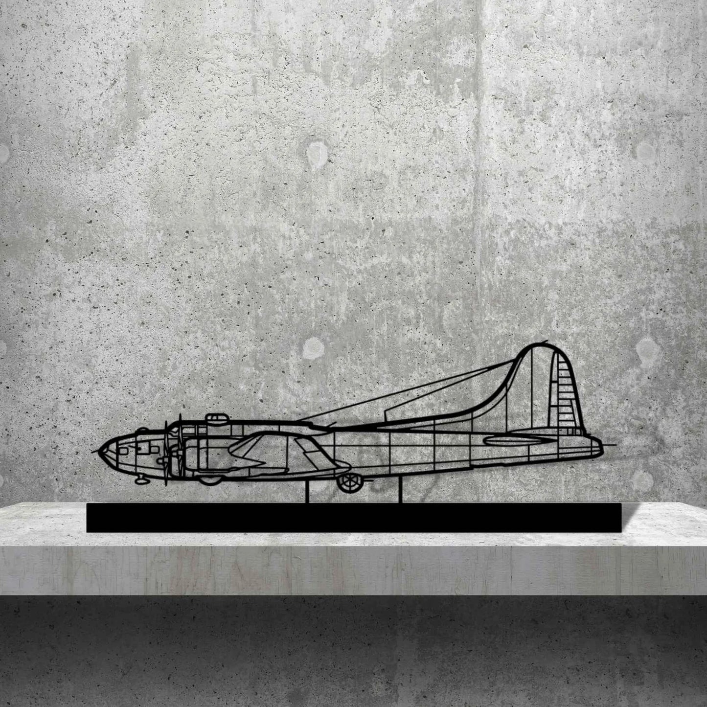 B-17 Silhouette Metal Art Stand