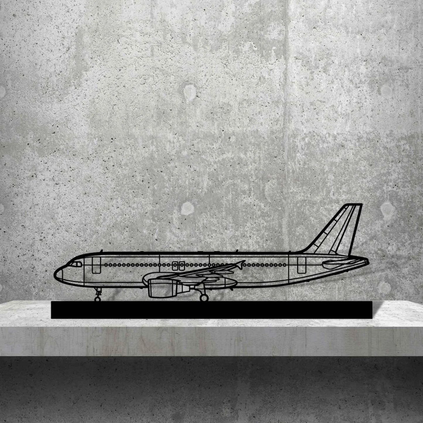 A320 CFM56 Silhouette Metal Art Stand