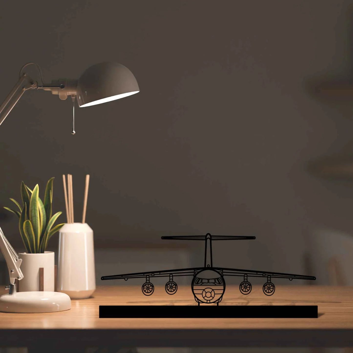 BAe 146 Silhouette Metal Art Stand