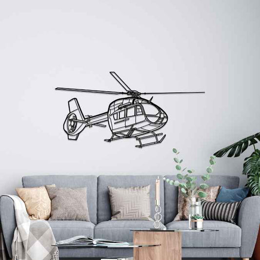 H145M LUH SOF Angle Silhouette Metal Wall Art