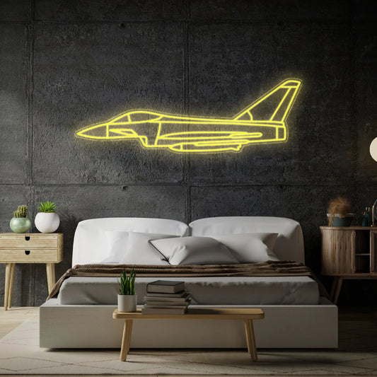 Eurofighter Typhoon Neon Silhouette