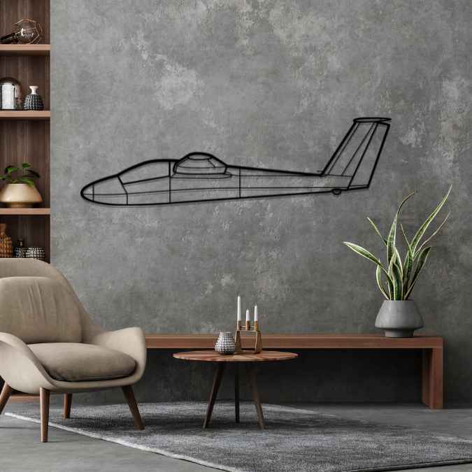 B-4 PC11 Silhouette Metal Wall Art