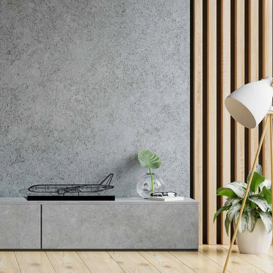 777-300ER Silhouette Metal Art Stand