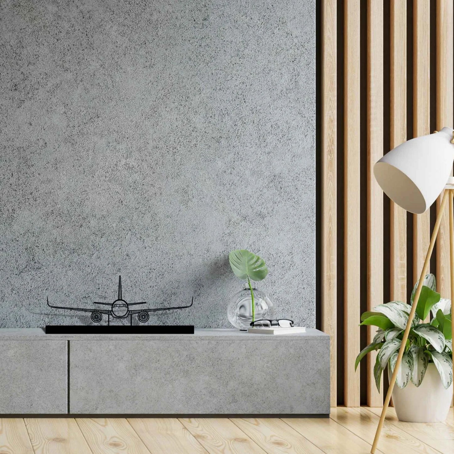 A321 Silhouette Metal Art Stand