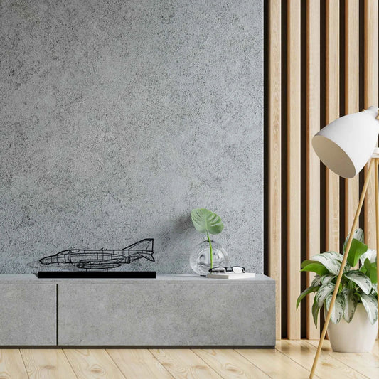 F-4B Phantom 2 Navy Silhouette Metal Art Stand