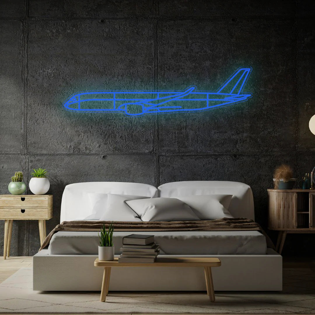 A350 Neon Silhouette