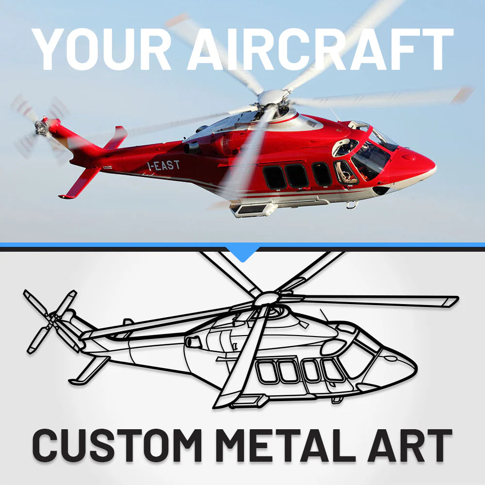 Your Custom Aircraft Silhouette Metal Wall Art