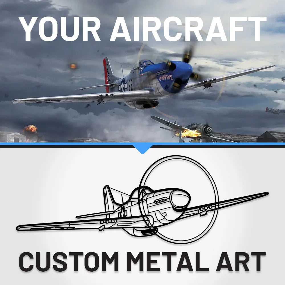Your Custom Aircraft Silhouette Metal Wall Art