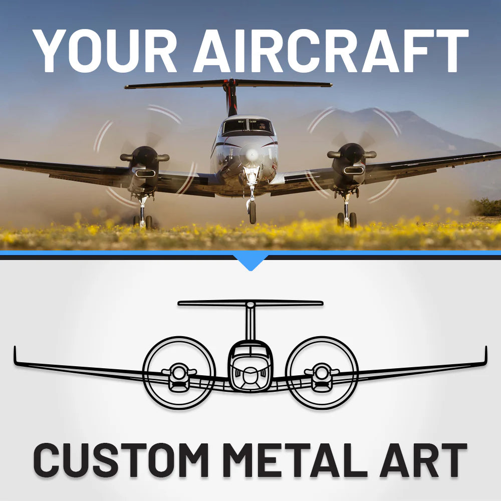 Your Custom Aircraft Silhouette Metal Wall Art