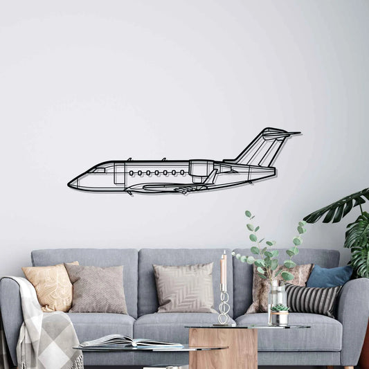 Challenger 604 Silhouette Metal Wall Art
