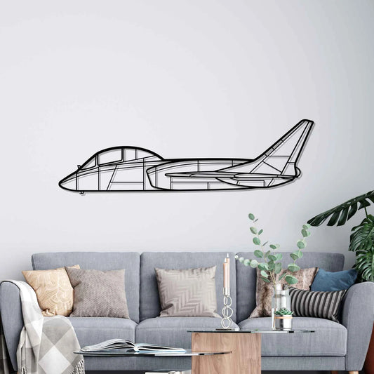 F7U-3 Cutlass Silhouette Metal Wall Art
