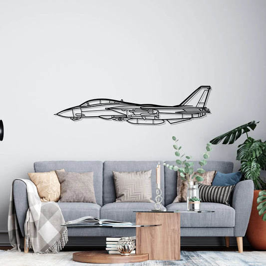 F-14 Tomcat Silhouette Metal Wall Art