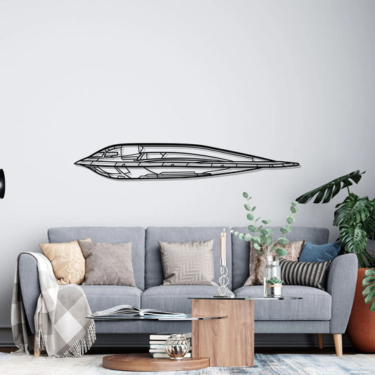 B-2 Spirit Stealth Bomber Silhouette Metal Wall Art