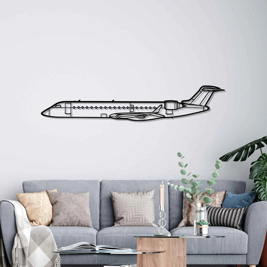 CRJ700 Silhouette Metal Wall Art