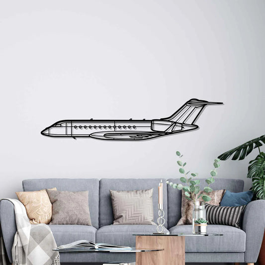 Global 6000 2018 Silhouette Metal Wall Art