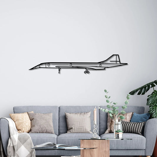 BAC Concorde Silhouette Metal Wall Art