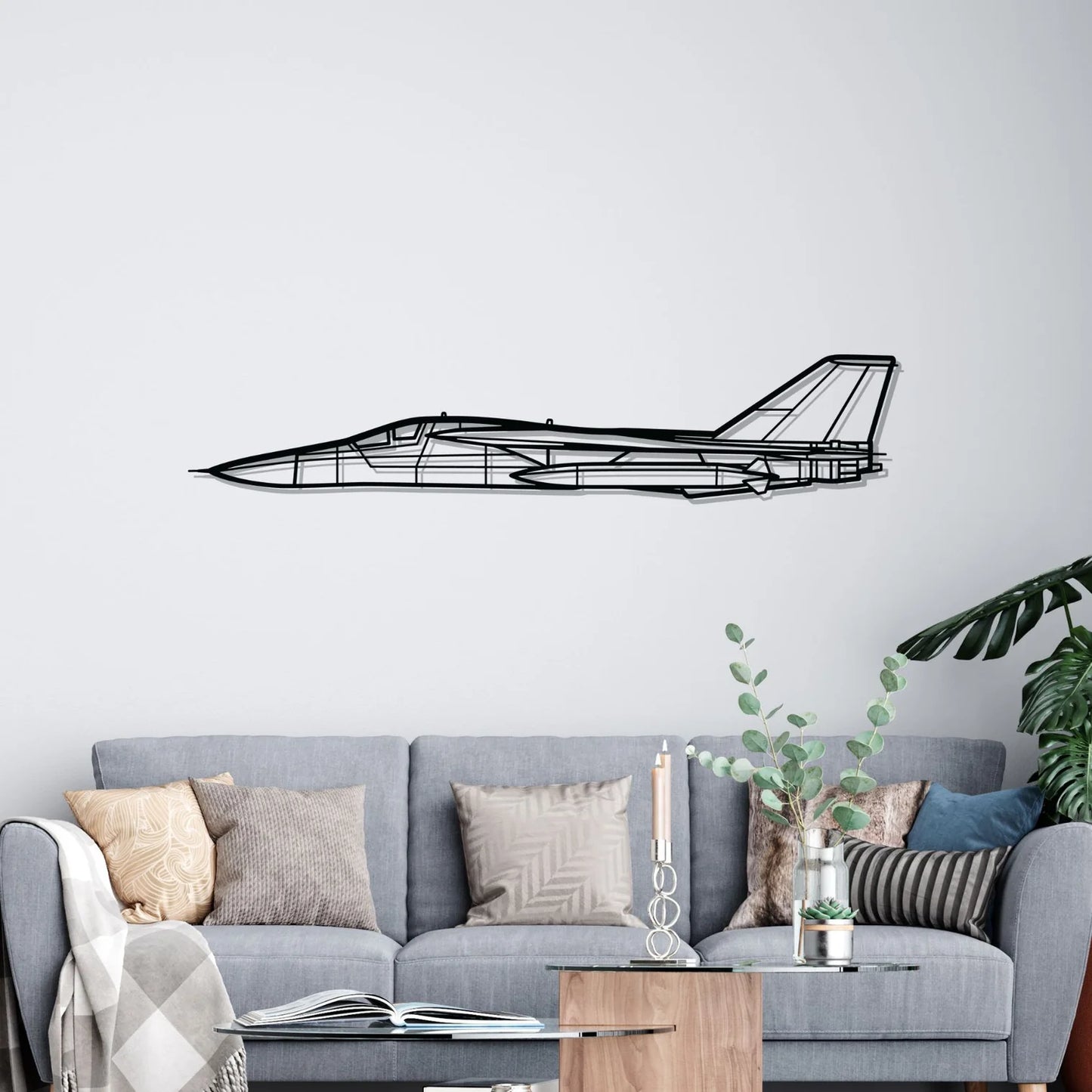 F-111 Aardvark Silhouette Metal Wall Art