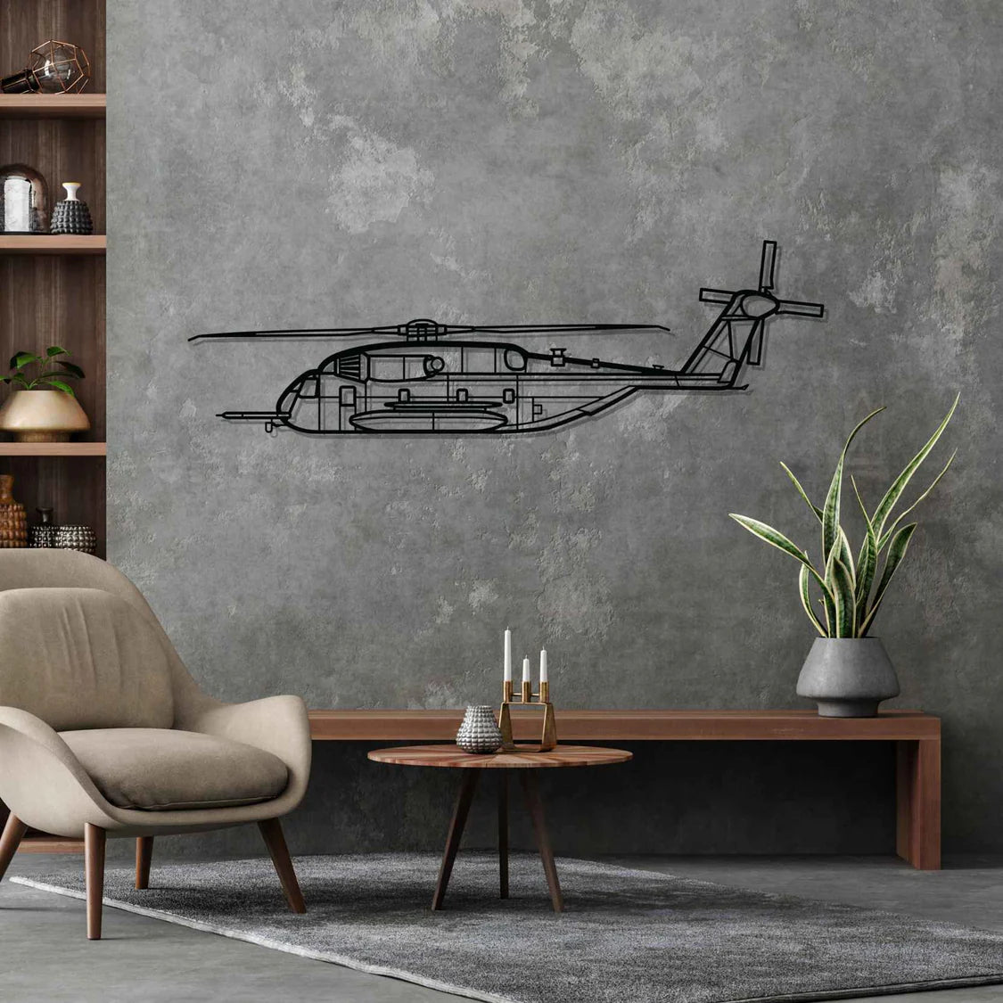 CH-53E Super Stallion Silhouette Metal Wall Art