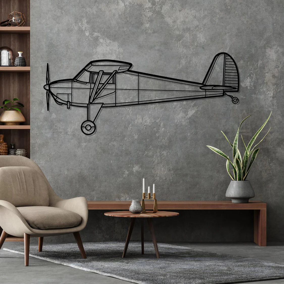 Luscombe 8A Silhouette Metal Wall Art