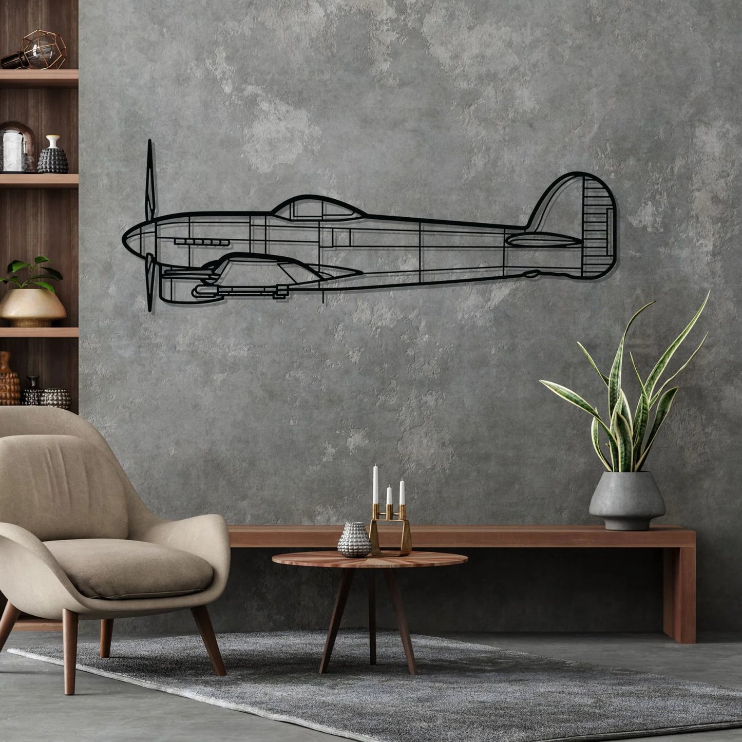 Typhoon Silhouette Metal Wall Art