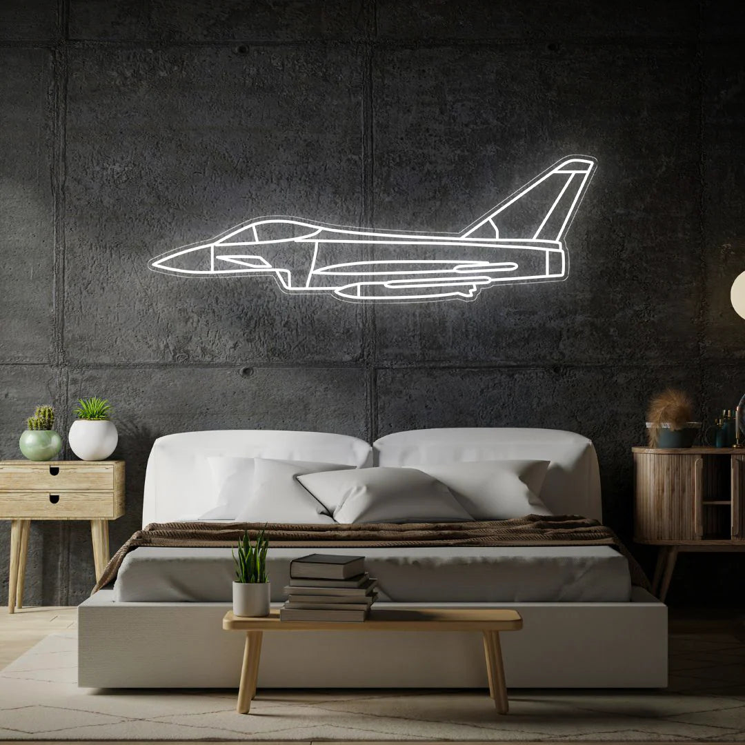 Eurofighter Typhoon Neon Silhouette