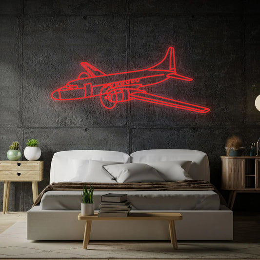 C-131 Samaritan 1956 Angle Neon Silhouette