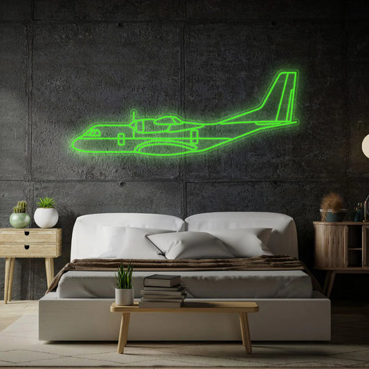 CN-235 Neon Silhouette