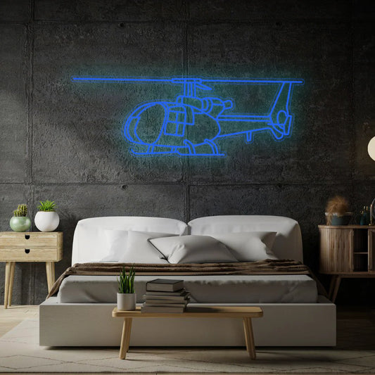 SA342M1 Gazelle Neon Silhouette