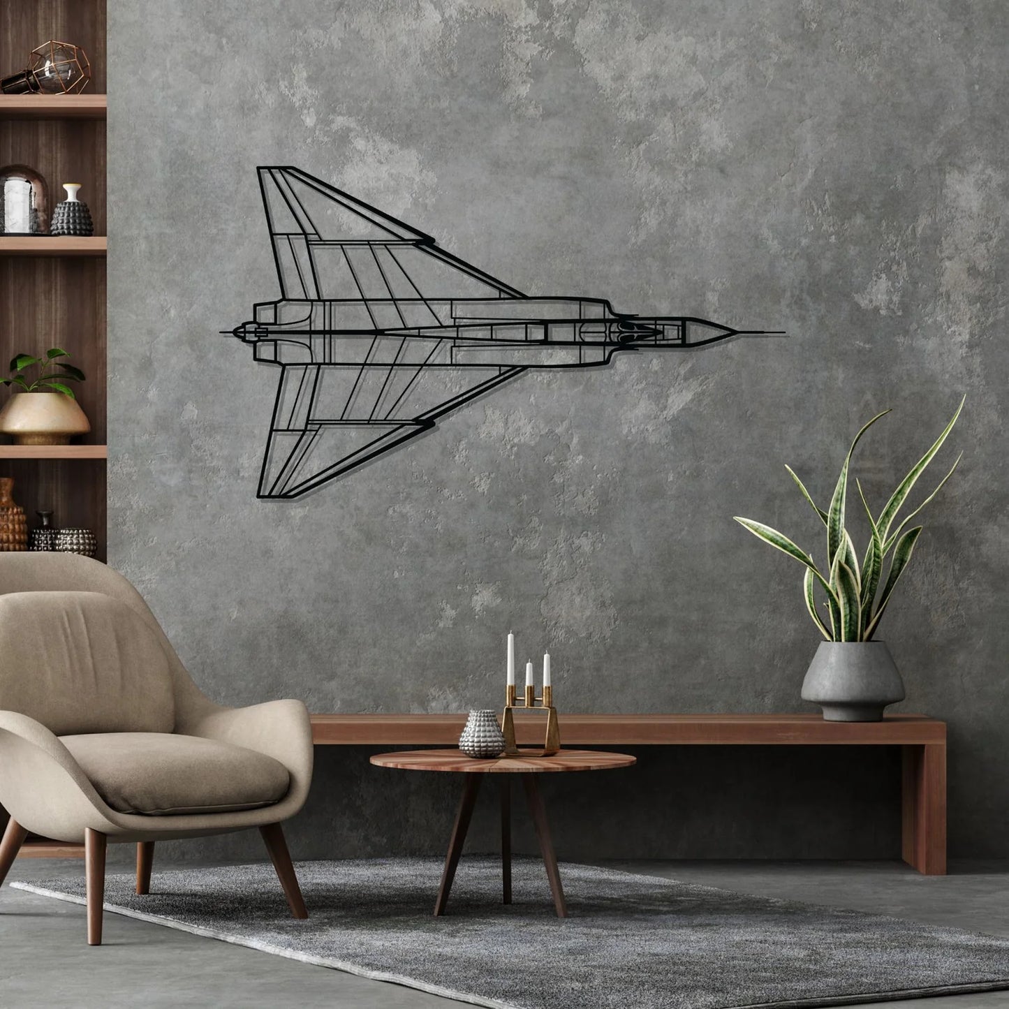 CF-105 Arrow Top Silhouette Metal Wall Art