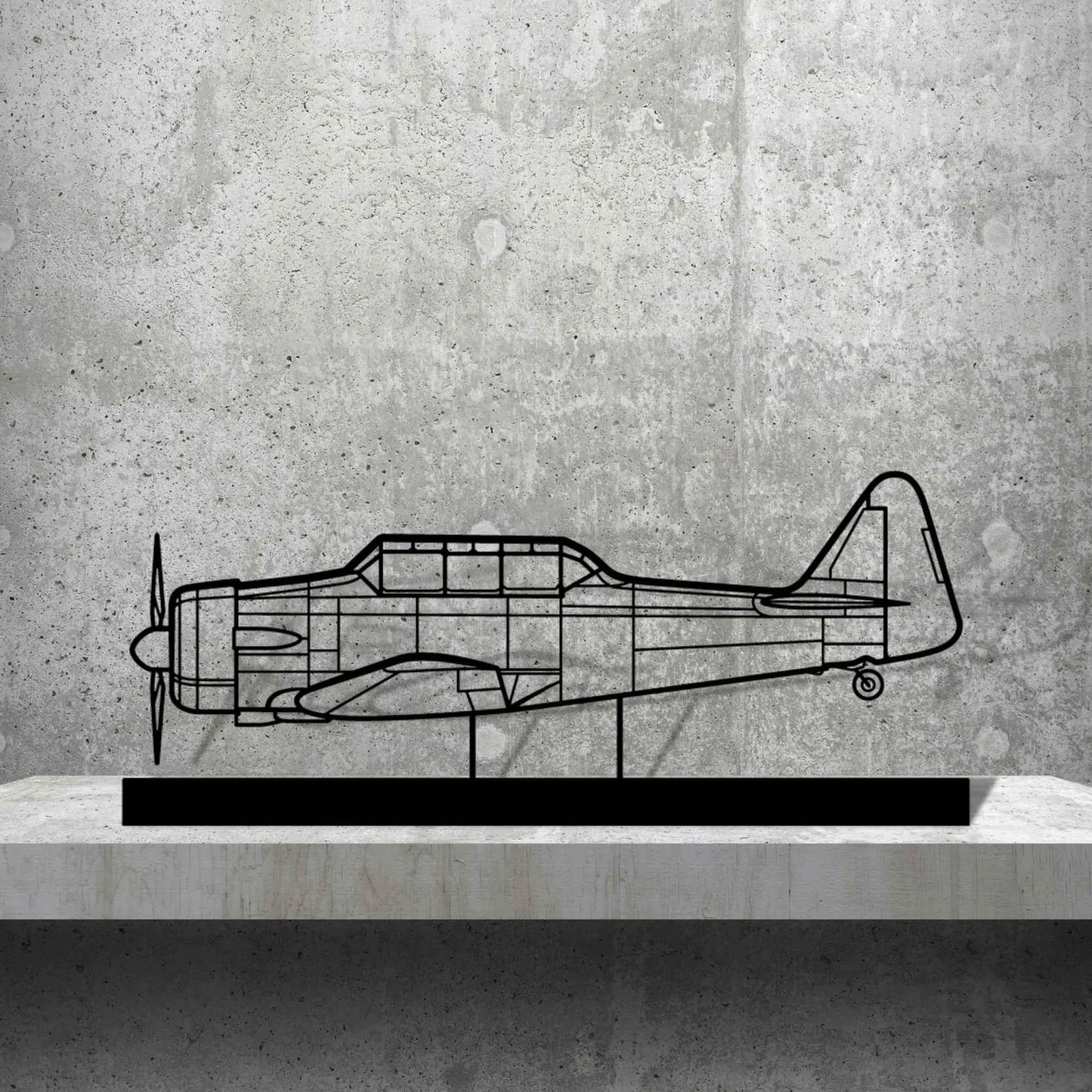 T-6G Texan Silhouette Metal Art Stand