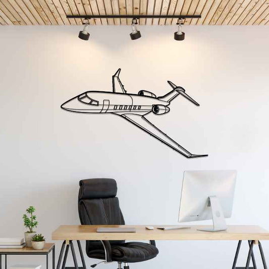 Challenger 350 Angle Silhouette Metal Wall Art