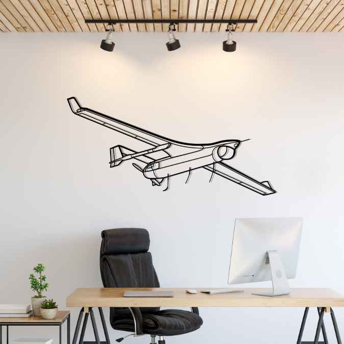 RQ-21 Blackjack Angle Silhouette Metal Wall Art