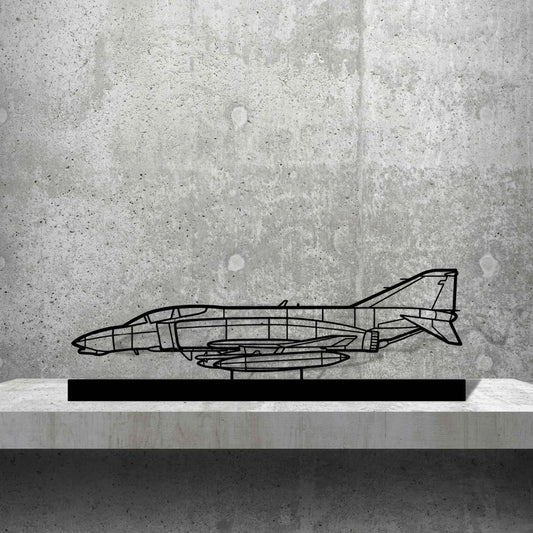 F-4B Phantom 2 Navy Silhouette Metal Art Stand