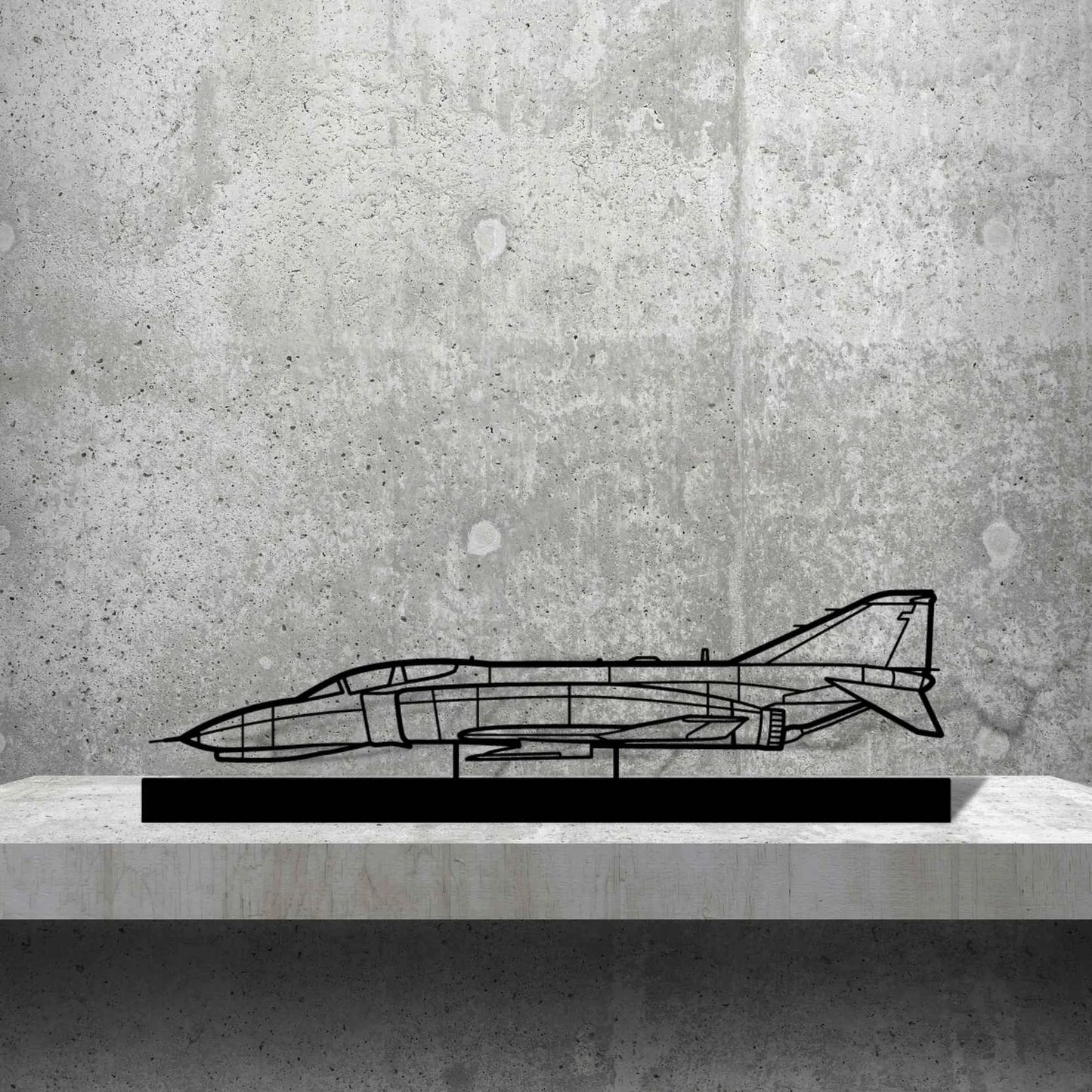 F-4 Phantom Silhouette Metal Art Stand