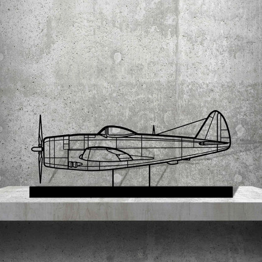 P-47D Silhouette Metal Art Stand