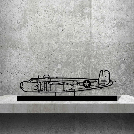 B-25H Silhouette Metal Art Stand