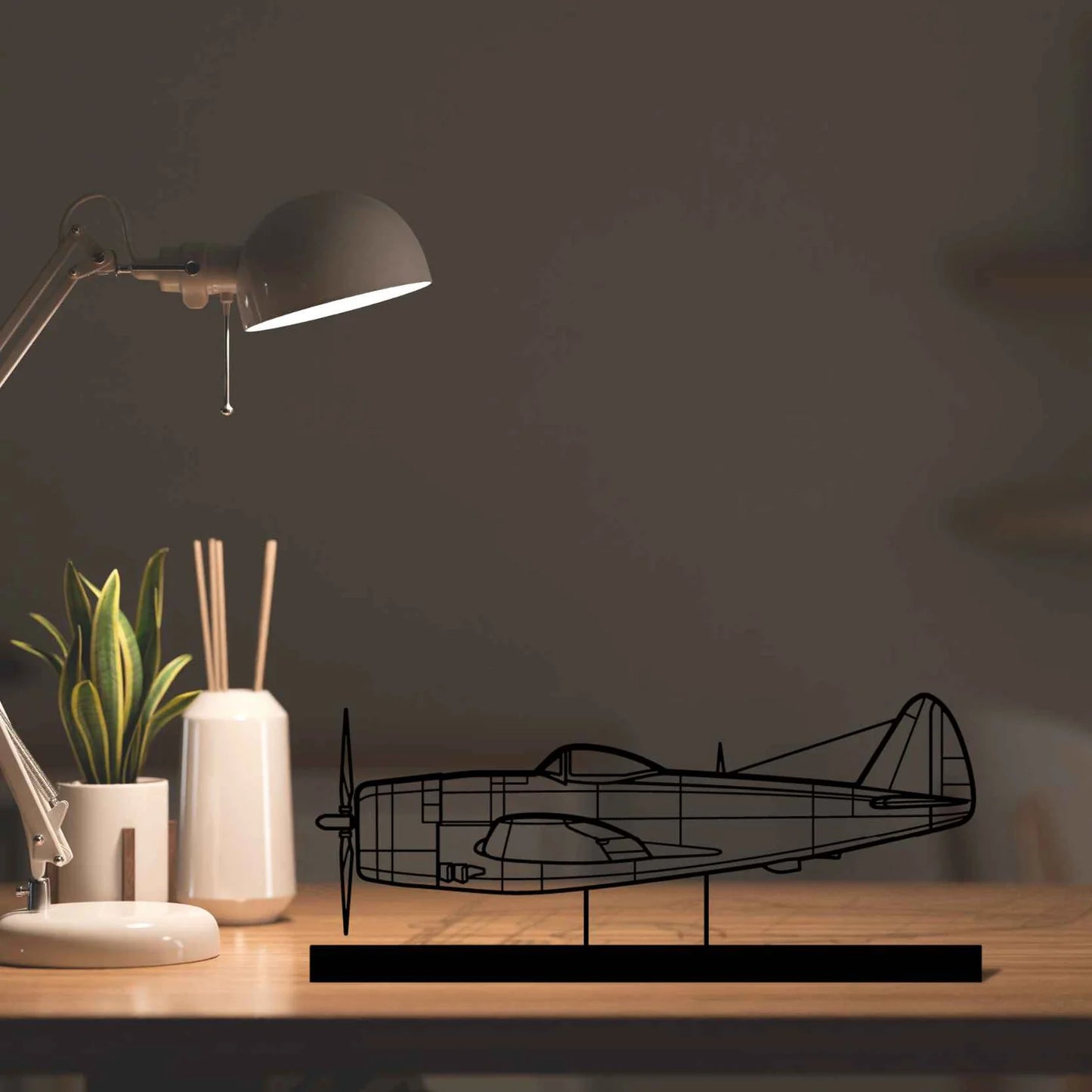 P-47D Silhouette Metal Art Stand