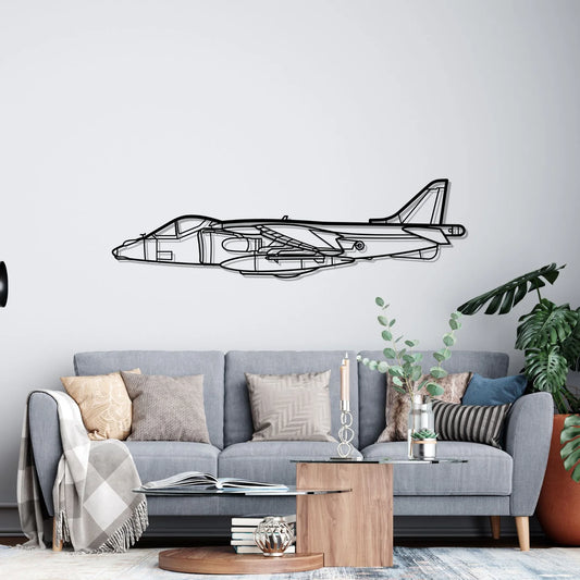 Harrier GR7 Silhouette Metal Wall Art