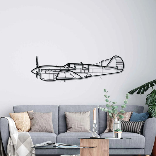 TP-40N Warhawk Silhouette Metal Wall Art