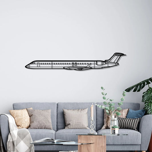 CRJ900 Silhouette Metal Wall Art