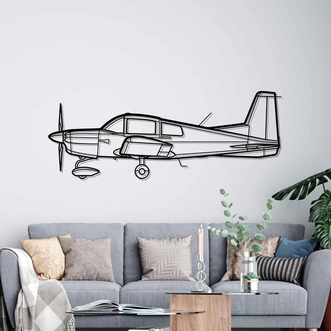 AA-5 Silhouette Metal Wall Art