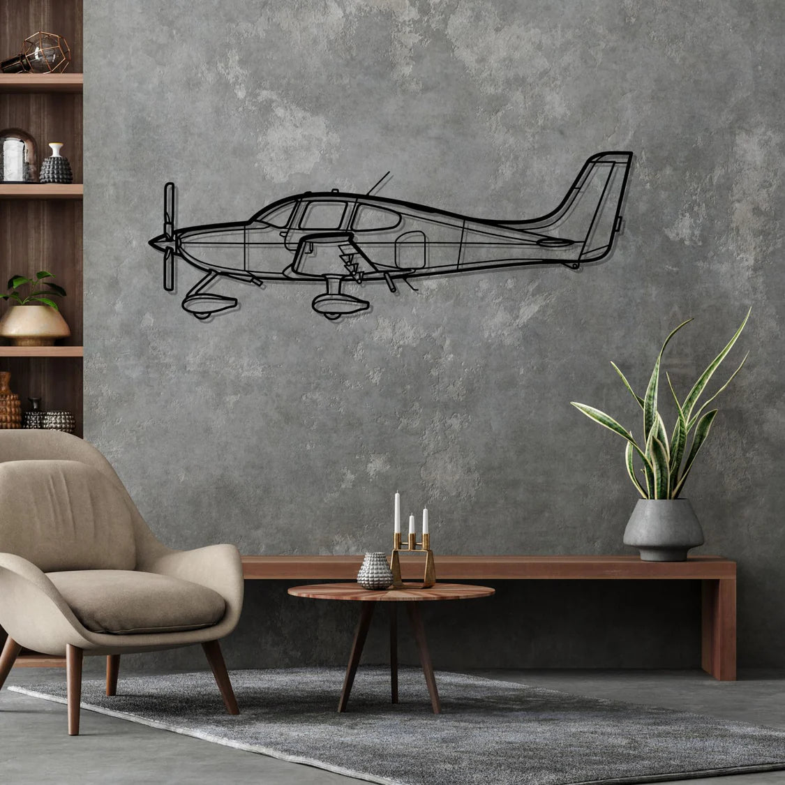 SR22T GTS Silhouette Metal Wall Art