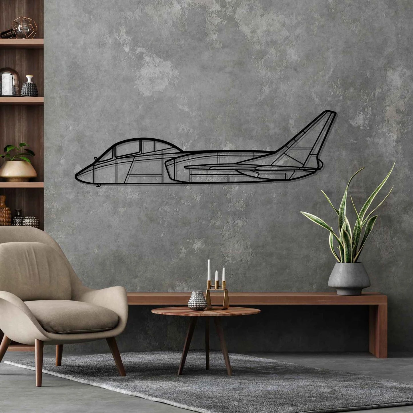 F7U-3 Cutlass Silhouette Metal Wall Art