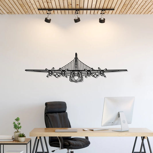 EC-130H Compass Call Front Silhouette Metal Wall Art