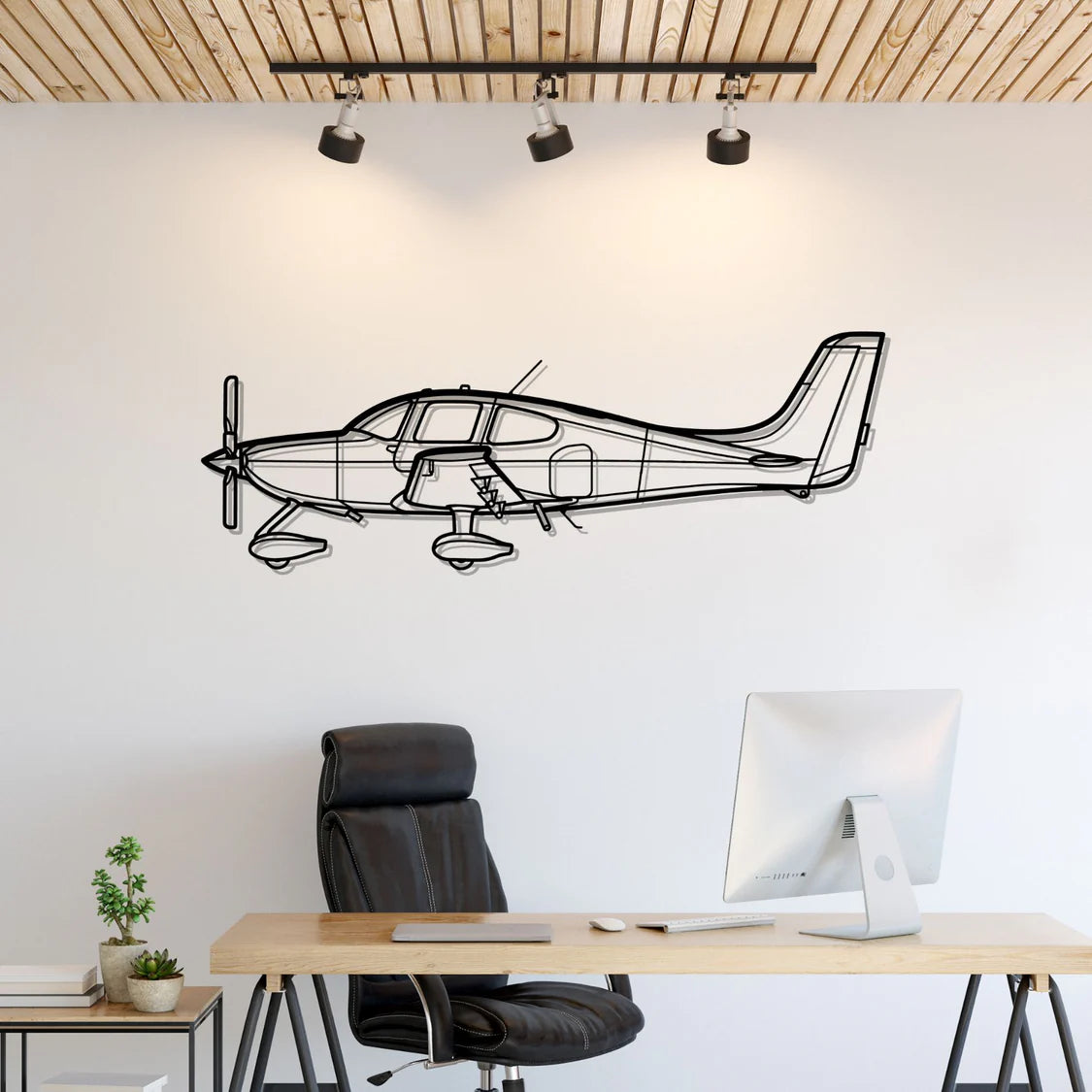 SR22T GTS Silhouette Metal Wall Art