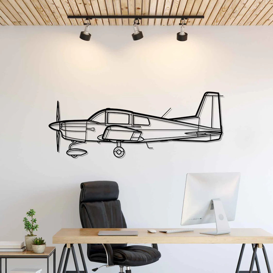 AA-5 Silhouette Metal Wall Art