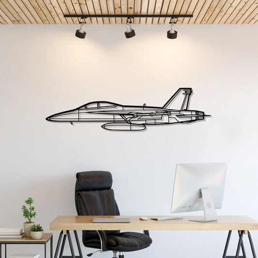 F/A-18F Super Hornet Silhouette Metal Wall Art
