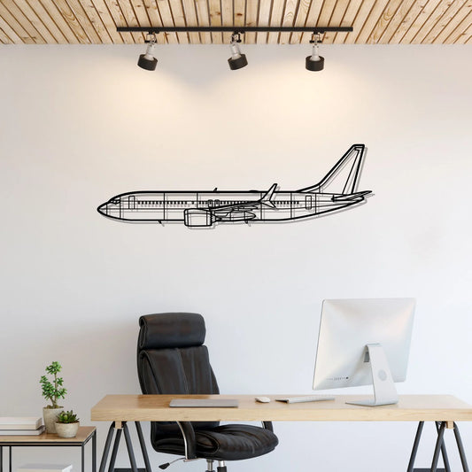 737 Silhouette Metal Wall Art