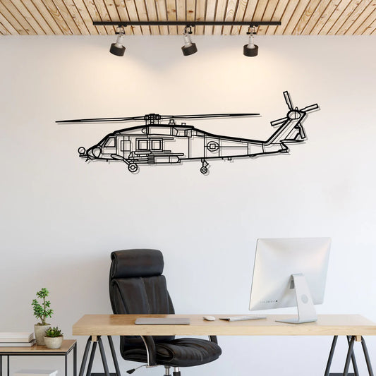 HH60-H Sea Hawk Silhouette Metal Wall Art
