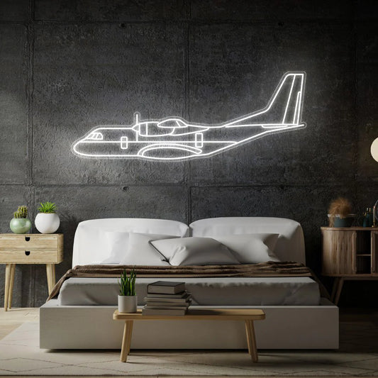 CN-235 Neon Silhouette
